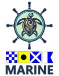 NIMA Marine Turtle & Flag Logo - Vert 1